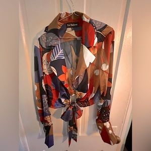 En Saison tie front ballet cardigan top for Women size Large